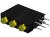L-7104SA/3YD, LED; в корпусе; Кол-во диод:3; 3мм; THT; желтый; 8-15мкд; 40°, Kingbright