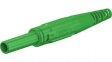 66.9155-25 In-Line Safety Socket \x1a4mm Green 32A 1kV Nickel-Plated