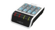 1001-0092-01 4-Slot Battery Charger + 4x AA Batteries, Comfort Smart, NiMH/NiCd, AA/AAA