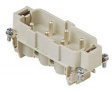 CPM 06 CP , 6 poles + earth, male insert, with male contacts, silver plated