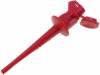 5418-2, Щуп-зажим; типа пинцет; 5А; 300ВDC; красный; Покрытие: позолота, Pomona