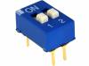 EDG102S, Переключатель: DIP-SWITCH; Кол-во секций:2; ON-OFF; 0,1A/24ВDC, ECE