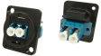 CP30213X Fiber Optic Connector in XLR Housing LC Plastic Black