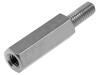 M30015.01.65 Дистанцирующая стойка с резьбой; 15мм; Внутр.резьба: M3; латунь