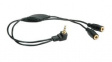 11.09.4439 Audio Adapter with Volume Control, Angled, 3.5 mm Plug - 2x 3.5 mm Socket