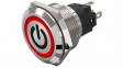 82-6151.1114.B002 Illuminated Pushbutton 1CO, IP65/IP67, LED, Red, Momentary Function