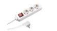384.272S Outlet Strip SELLY 3x DE Type F (CEE 7/3) Socket - DE/FR Type F/E (CEE 7/7) Plug White 1.5m
