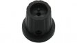 RND 210-00291 Instrument knob, black, 6.4 mm D Shaft