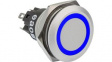 82-6551.1123 Illuminated Pushbutton Blue 22.3mm 12V 3 A 1 Change-Over (CO)