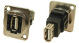 CP30208NM USB Adapter in XLR Housing, 4, 2 x USB 2.0 A
