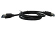 RND 765-00085 USB 3.0 A Plug to USB 3.0 A Socket Cable 1m Black