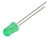LTL-307GE LED; 5мм; зеленый; 40°; Поверхность: выпуклая; Шаг:2,54мм