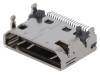 690-019-298-903, Разъем: mini HDMI; гнездо; PIN:19; позолота; угловой 90°; SMT, Edac