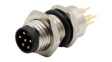 RND 205-01134 M8 Straight Plug Circular Sensor Connector, 6 Poles, A-Coded, Solder