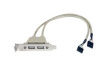 USBPLATELP 2-Port Low Profile USB-A Bracket 286 mm Grey