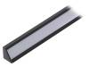 CORNER14 F/Y BK 1M SET STD Профиль для LED модулей; молочный; угловой; черный; L: 1м; 30/60°