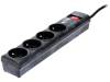 PROTECTION STRIP 4 PL Сетевой фильтр: защитный; Гнезда:4; 250ВAC; 10А; Цвет: черный; 1м
