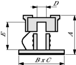 TC-5350A [100 шт], Cable tie mount 6 mm PU=100p., Thomas & Betts