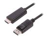 50435, Кабель; DisplayPort 1.2; вилка DisplayPort, вилка HDMI; 1м, QOLTEC