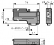 F-BUS-CA D-Sub Connector D-SUB Connector, 9-Pin 4.5...7.5 mm