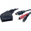 SC18-2M/BK-R Video cable Scart-Plug S-Video 2x RCA-Plug 2 m
