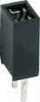 2504.1000 LED holder 5 x 6.5 x 12 mm black 5 mm