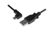 USBAUB2MLA Charging Cable Left Angle USB-A Plug - USB Micro-B Plug 2m USB 2.0 Black