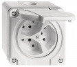 87303.NAP.61 Tripple Socket Outlet 87 x 87 x 68 mm 10 A White