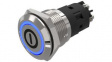 82-5152.1123.B001 Illuminated Pushbutton 1CO, IP65/IP67, LED, Blue, Momentary Function