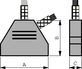 DCF15UN4-Faradex, D-Sub plastic hood 15P, Deltron swiss