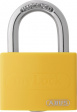 T65AL/40 YELLOW Padlock 40 mm