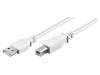 96186 Кабель; USB 2.0; вилка USB A, вилка USB B; 1м; белый; 480Мбит/с
