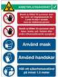 RND 605-00205 COVID-19 Reception, Safety Sign, Swedish, 262x371mm, 1pcs
