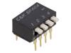 BPA04B, Переключатель: DIP-SWITCH; Кол-во секций:4; OFF-ON; 0,025A/24ВDC, C & K