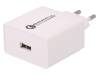 CLW-24QC QUALCOMM Блок питания: импульсный; 3А; Вых: USB; 15Вт; 100?240ВAC; 0?40°C