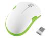 ID0133 Оптическая мышь; белый, зеленый; USB; беспроводная; 6?10м