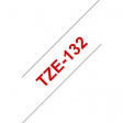 TZE-132 <br/>Ленты Brother для P-touch 12 mm красный на прозрачном