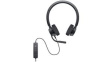 DELL-WH3022 Headset, Stereo, On-Ear, USB, Black