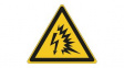 198365 ISO Safety Sign - Warning, Arc Flash, Triangular, Black on Yellow, Polyester, 1p