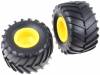 TAMIYA-70096 Колесо; желтый; резина; O:50мм; W:30мм; на корпус; Кол-во шт:2