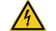 PIC W012-TRI 015-PE-SHEET/1 [54 шт] ISO Safety Sign - Warning, Electricity, Triangular, Black on Yellow, Vinyl, Warning, 54pcs
