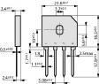 GBV15K Bridge rectifier 1000 V 15 A SIL