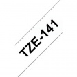 TZE-141 Этикеточная лента 18 mm черный на прозрачном