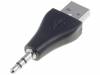 USB-AM/JACK3.5M Адаптер; USB 2.0; вилка USB A, вилка Jack 3,5мм 3pin; позолота