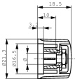 020-4415 Knob 21 mm light grey