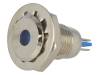 GQ12F-D/B/24, Индикат.лампа: LED; плоский; 24ВDC; Отв: O12мм; IP67; под пайку, Onpow
