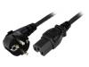 SN313-3/10/5.0B Кабель; угловая вилка CEE 7/7 (E/F), IEC C15 "мама"; 5м; черный