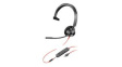 213937-01 USB-C Headset, Blackwire 3300, Mono, On-Ear, 20kHz, Stereo Jack Plug 3.5 mm/USB, Black