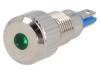 GQ8F-D/G/24, Индикат.лампа: LED; плоский; 24ВDC; Отв: O8мм; IP67; под пайку, Onpow