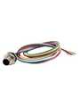 RND 205-01175, M12 Straight Plug Circular Sensor Connector, 8 Poles, A-Coded, Solder, RND Connect